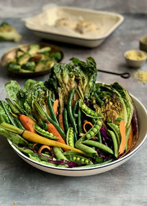 Charred Lettuce Autumn Salad with Fish